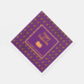 Halloween minuscule oranje pompoenen trick or trea servet (Hoek)