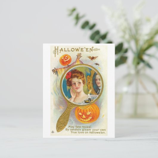 Halloween Mirror Briefkaart (Staand voorkant)