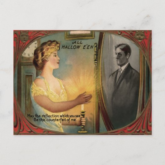 Halloween Mirror-Briefkaart Briefkaart (Voorkant)