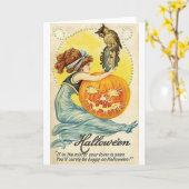  Halloween Mirror-kaart Kaart (Gele Bloem)