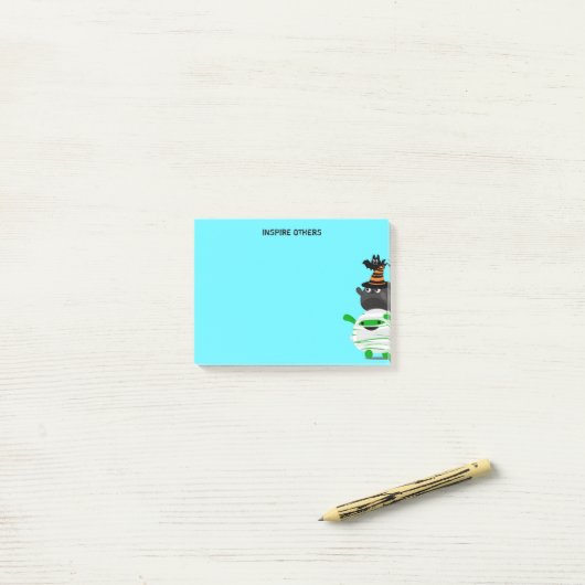  Halloween - Mochi Mummy Leader Post-it® Notes (Op bureau)