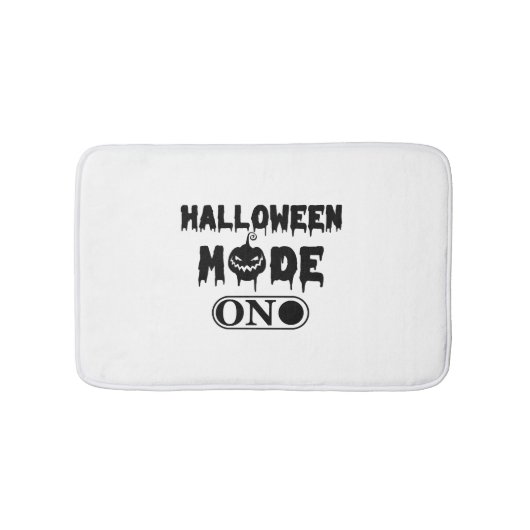 Halloween Mode Aan - Feest Halloween Pompoen Badmat (Voorkant)