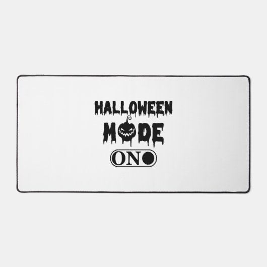 Halloween Mode Aan - Feest Halloween Pompoen Bureaumat (Voorkant)