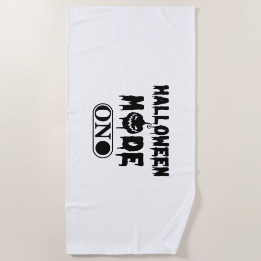 Halloween Mode Aan - Feest Halloween Pompoen Strandlaken (Voorkant)