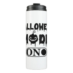 Halloween Mode Aan - Feest Halloween Pompoen Thermosbeker