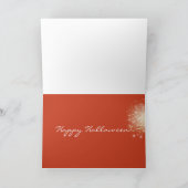 Halloween mode-illustratie in de voorkant van vlam kaart (Binnen)