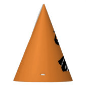 Halloween mode illustratie met een bezem feesthoedjes (Links)