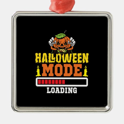 Halloween Mode Loading Birthday Metalen Ornament (Voorkant)