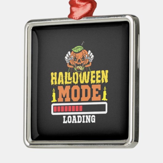 Halloween Mode Loading Birthday Metalen Ornament (Links)