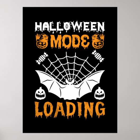 Halloween Mode Loading Birthday Poster (Voorkant)