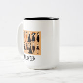 Halloween Mode Stijlvolle jurken Illustratie Mok (Voorkant links)