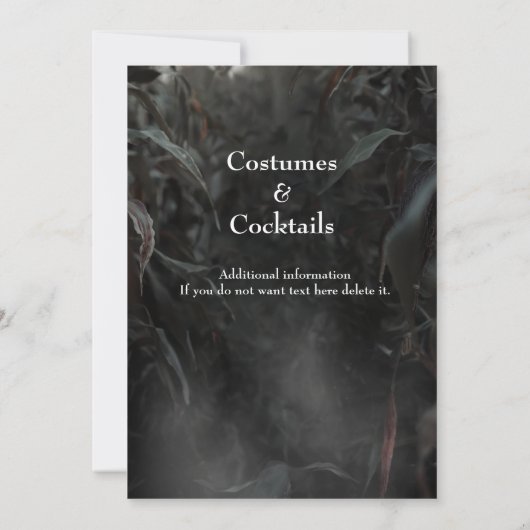 Halloween Modern Gothic Witch in Dark Forest Kaart (Achterkant)