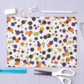 Halloween Modern Polka Dots in Sinaasappel Groen P Tissuepapier (Craft)
