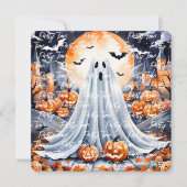 Halloween Modern Pumpkin Autumn Collectie Kaart (Voorkant)