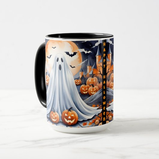 Halloween Modern Pumpkin Autumn Collectie Mok (Voorkant links)