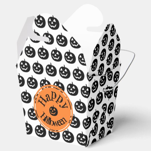 Halloween Modern Pumpkin-ontwerp Bedankdoosjes (Geopend)