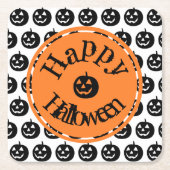 Halloween Modern Pumpkin-ontwerp Kartonnen Onderzetters (Voorkant)