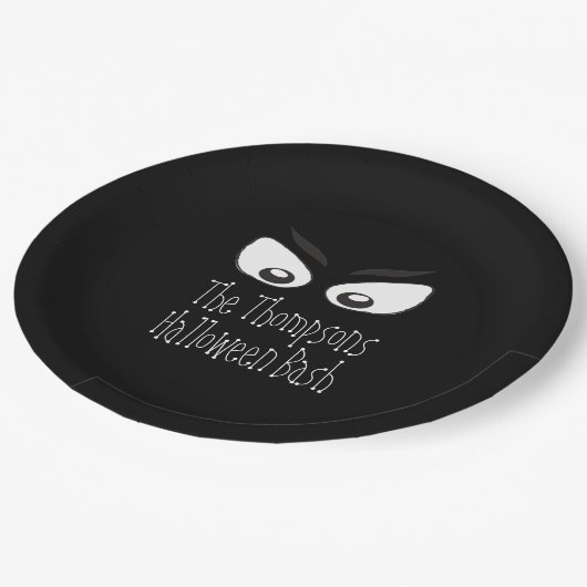Halloween Modern Rustic Spooky Scary Ghost Eyes Papieren Bordje (Gekanteld)