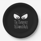Halloween Modern Rustic Spooky Scary Ghost Eyes Papieren Bordje (Voorkant)