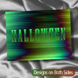 Halloween moderne abstracte groene gothische typog briefkaart