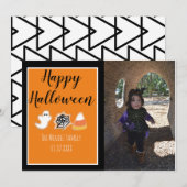 Halloween Moderne Gebakken Koekjes Foto Kaart (Voorkant / Achterkant)