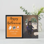 Halloween Moderne Gebakken Koekjes Foto Kaart (Staand voorkant)