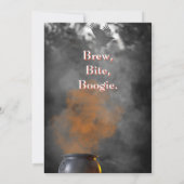 Halloween Moderne Gotische Heks Brouwt Donkere Fot Kaart (Achterkant)