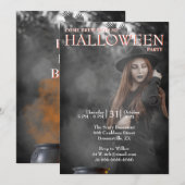 Halloween Moderne Gotische Heks Brouwt Donkere Fot Kaart (Voorkant / Achterkant)