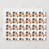 Halloween Moderne Pompoen Patroon Fotokaart Feestdagenkaart (Achterkant)