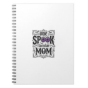 Halloween Moeder Griezelige Vintage Gravure Shirt Notitieboek