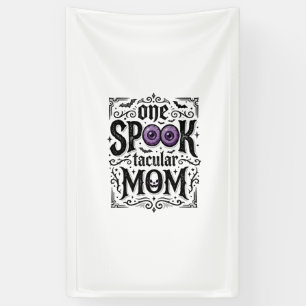 Halloween Moeder Griezelige Vintage Gravure Shirt  Spandoek
