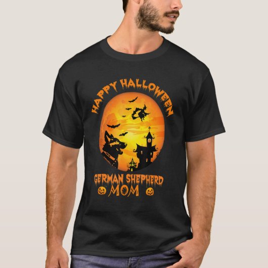 Halloween Moeder kleding Duitse herder moeder Happ T-shirt (Voorkant)