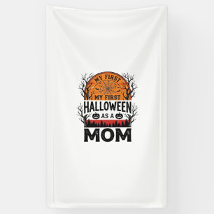 Halloween Moeder Mijn Eerste Griezelen Vintage_1 Spandoek