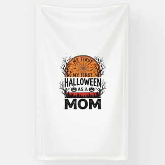 Halloween Moeder Mijn Eerste Griezelen Vintage_1 Spandoek