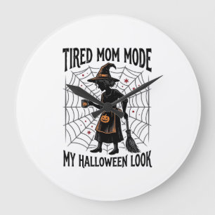 Halloween Moeder Shirt Moe Uitgeput Kostuum Vintag Grote Klok