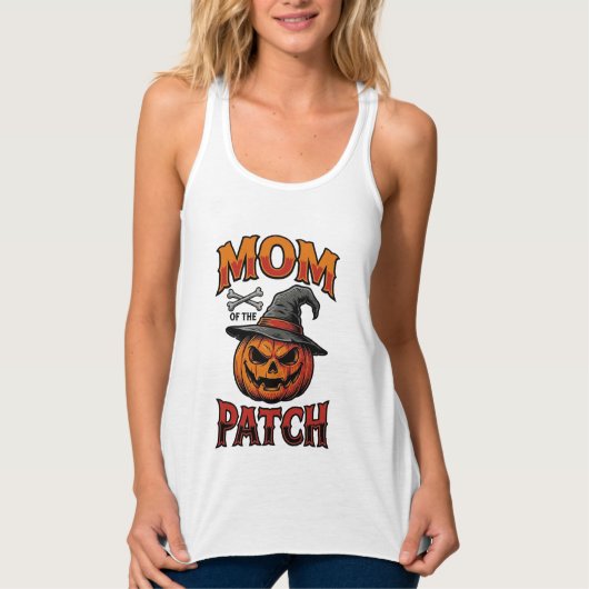 Halloween Moeder Shirt Pompoen Botten Vintage Kuns (Voorkant)