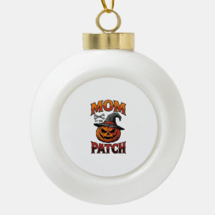 Halloween Moeder Shirt Pompoen Botten Vintage Kuns Keramische Bal Ornament