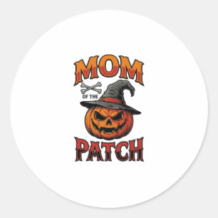 Halloween Moeder Shirt Pompoen Botten Vintage Kuns Ronde Sticker