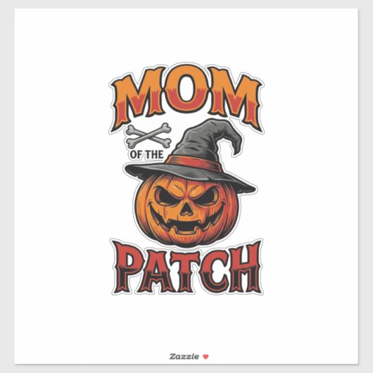 Halloween Moeder Shirt Pompoen Botten Vintage Kuns Sticker (Vel)