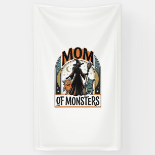 Halloween Moeder T-shirt Griezelig Monster Familie Spandoek