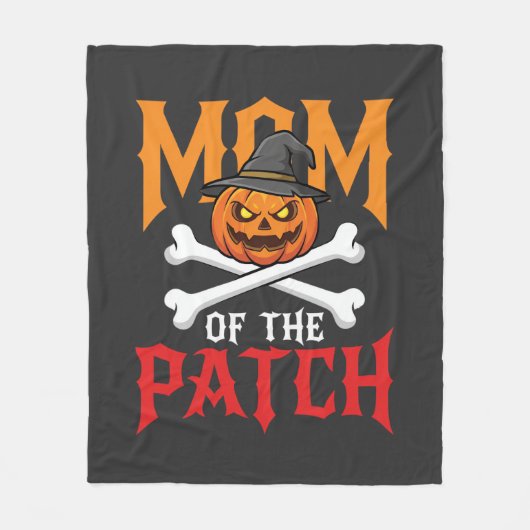 Halloween Moeder van de Patch Pompoen Heks Fleece Deken (Voorkant)