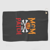 Halloween Moeder van de Patch Pompoen Heks Golfhanddoek (Horizontaal)