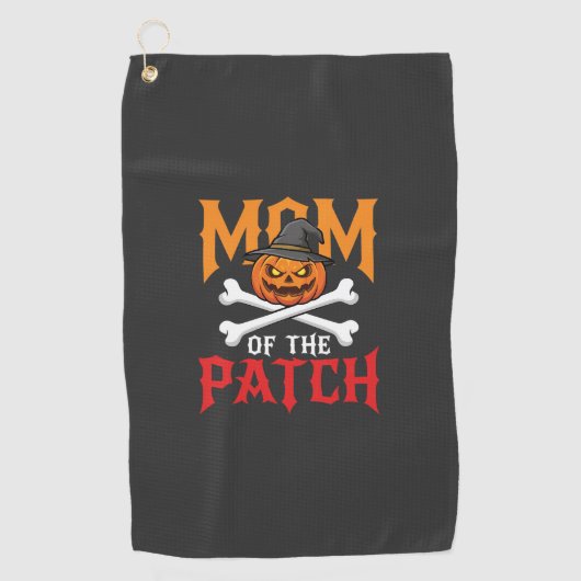 Halloween Moeder van de Patch Pompoen Heks Golfhanddoek (Voorkant)