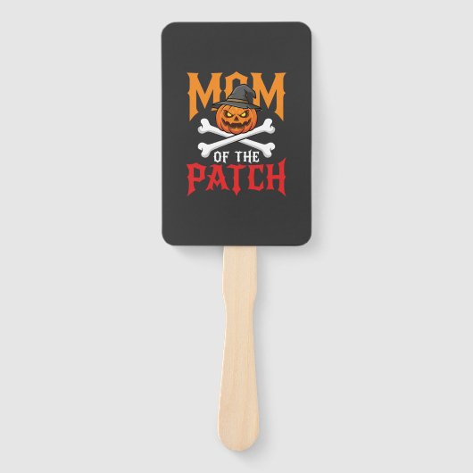 Halloween Moeder van de Patch Pompoen Heks Handwaaier (Voorkant)