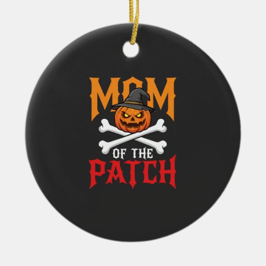 Halloween Moeder van de Patch Pompoen Heks Keramisch Ornament (Voorkant)