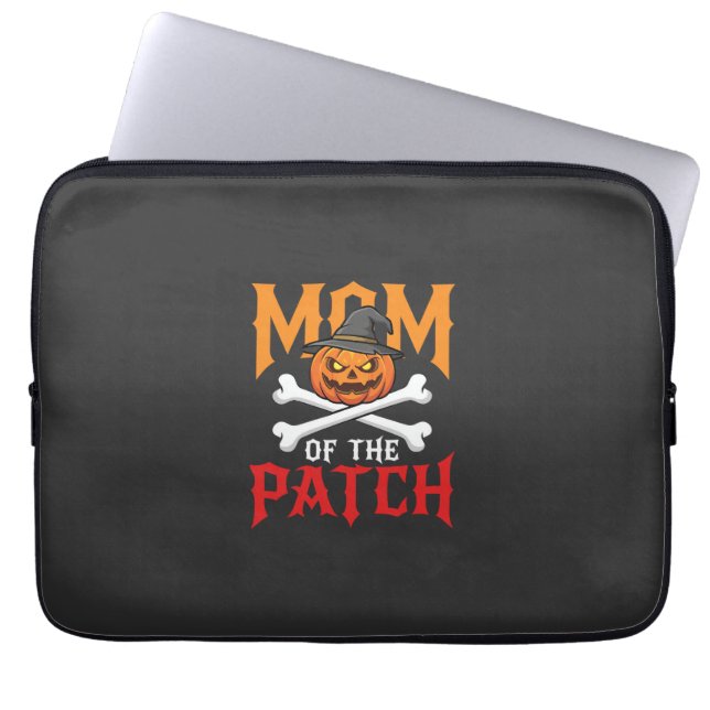 Halloween Moeder van de Patch Pompoen Heks Laptop Sleeve (Voorkant)