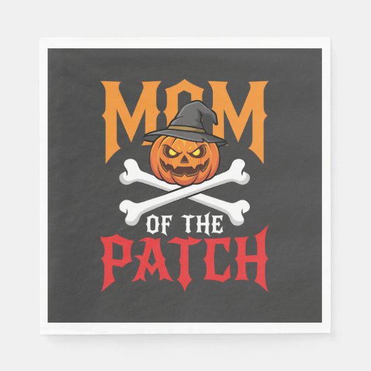 Halloween Moeder van de Patch Pompoen Heks Servet (Voorkant)