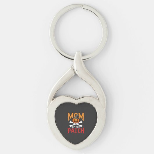 Halloween Moeder van de Patch Pompoen Heks Sleutelhanger (Voorkant)