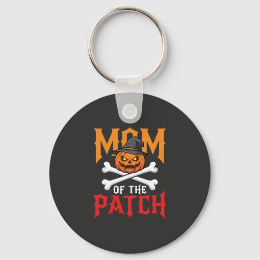 Halloween Moeder van de Patch Pompoen Heks Sleutelhanger (Voorkant)