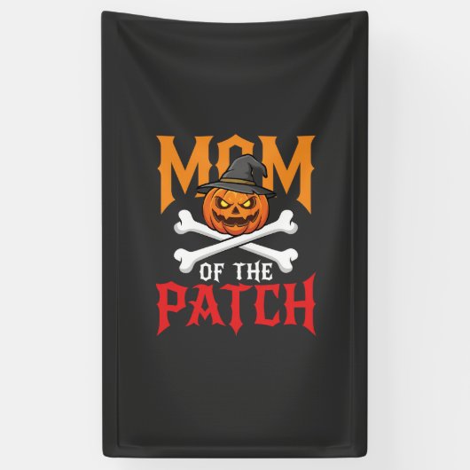 Halloween Moeder van de Patch Pompoen Heks Spandoek (Verticaal)